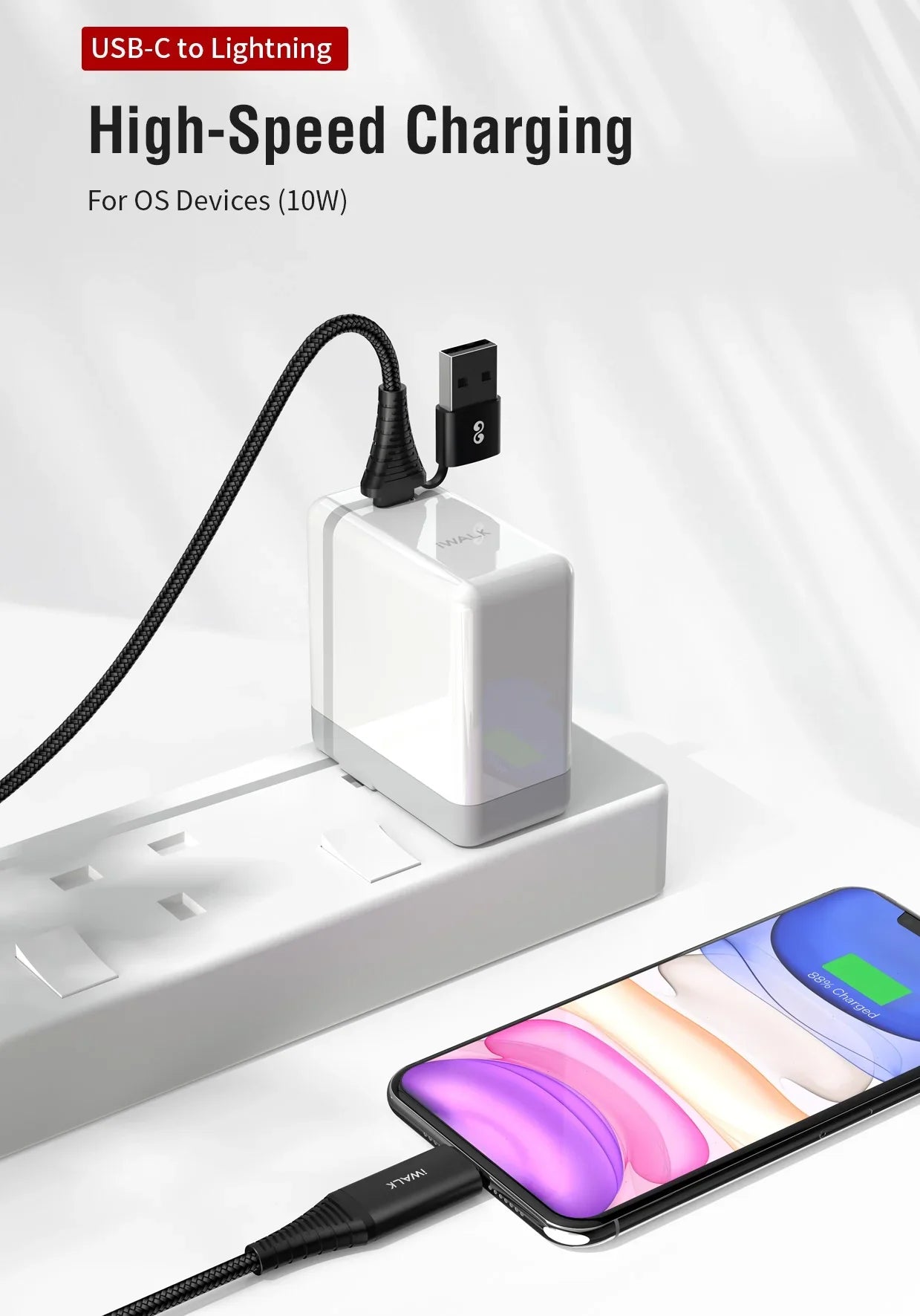 iWalk 60W 4in1 Twister Duo Cable 1M Cable - Black - Tashqila iWalk 60W 4in1 Twister Duo Cable 1M Cable - Black - Tashqila